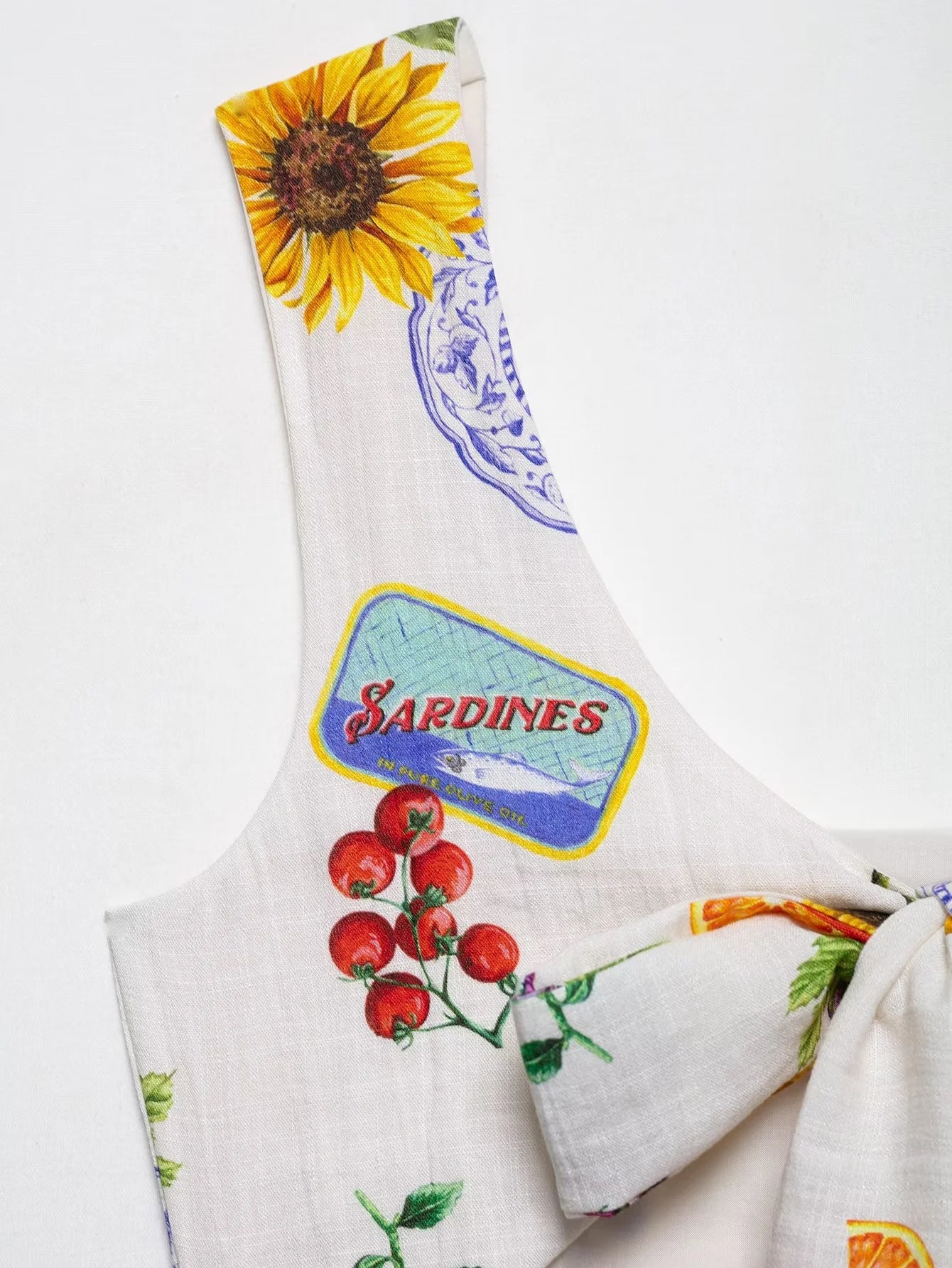 Minikleid mit Frucht- & Blumenprint