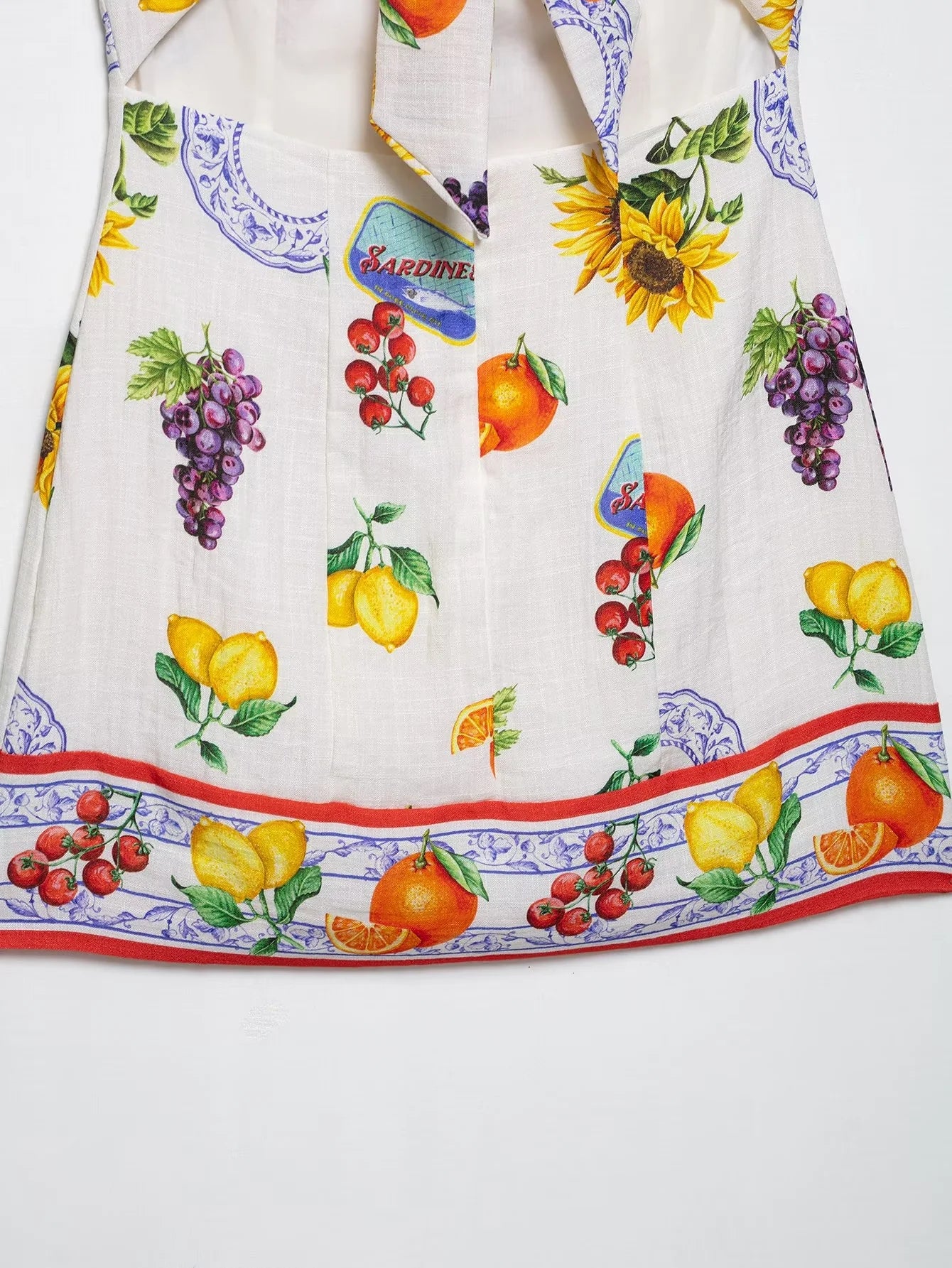Minikleid mit Frucht- & Blumenprint