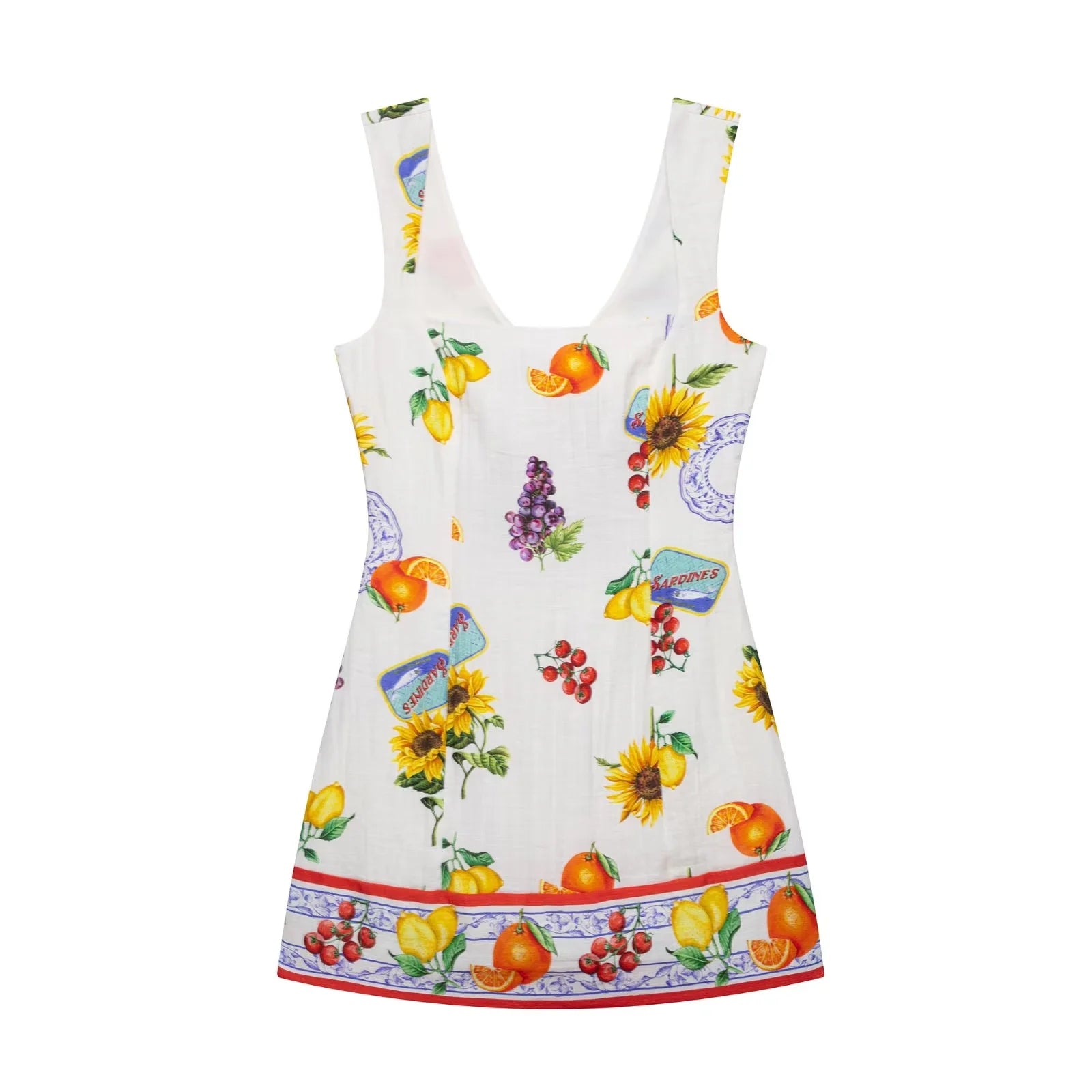 Minikleid mit Frucht- & Blumenprint