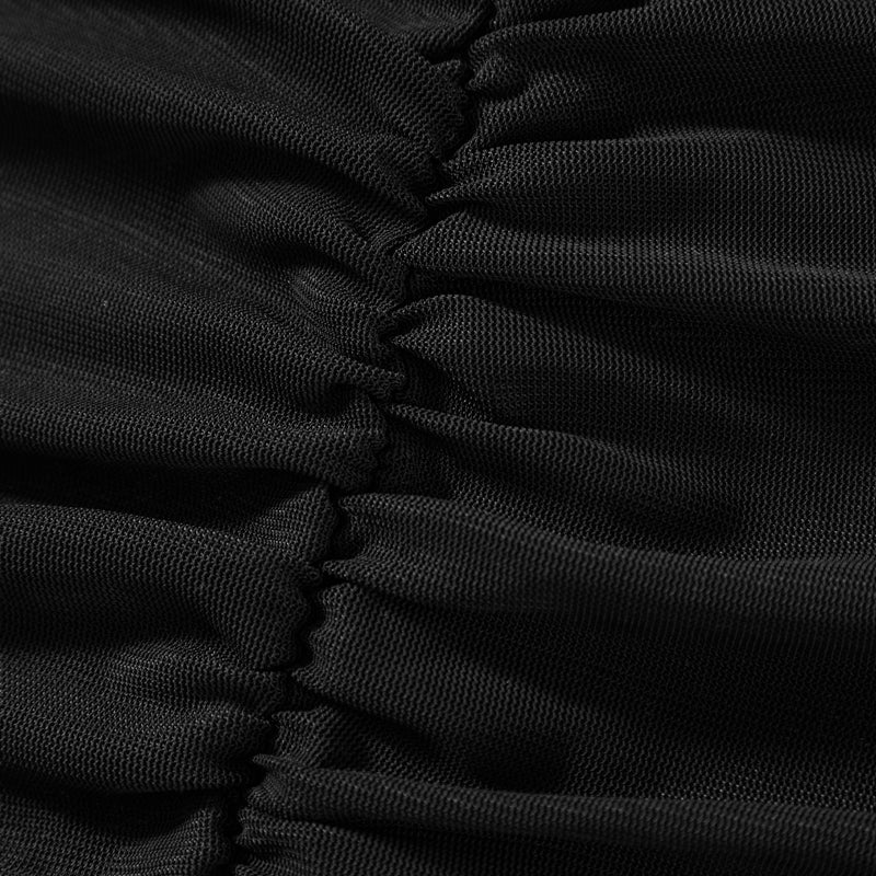 Transparentes Mesh Maxi-Kleid mit Cut-Outs