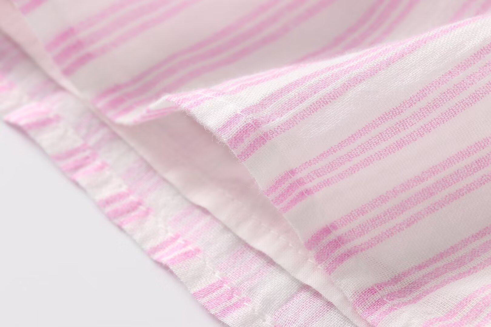 Gestreiftes Hemd & Shorts Set in Rosa