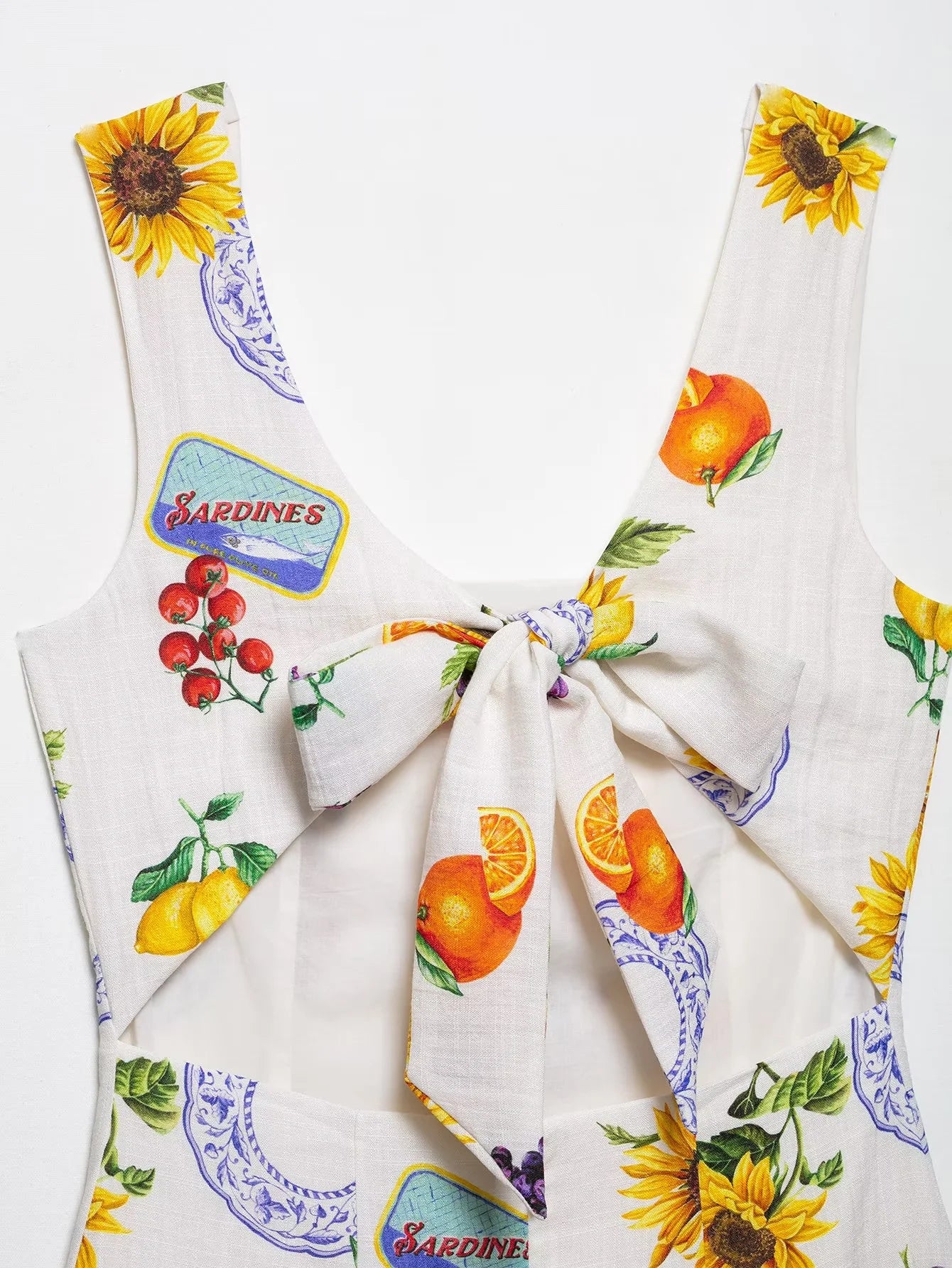 Minikleid mit Frucht- & Blumenprint