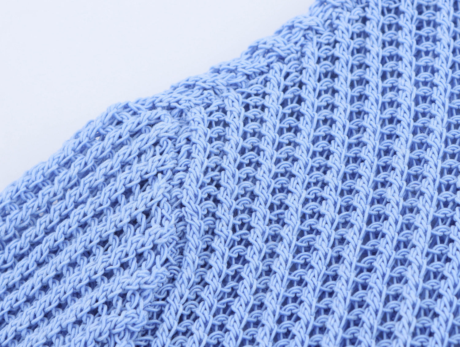 Strickset in Blau mit Pinken Akzenten