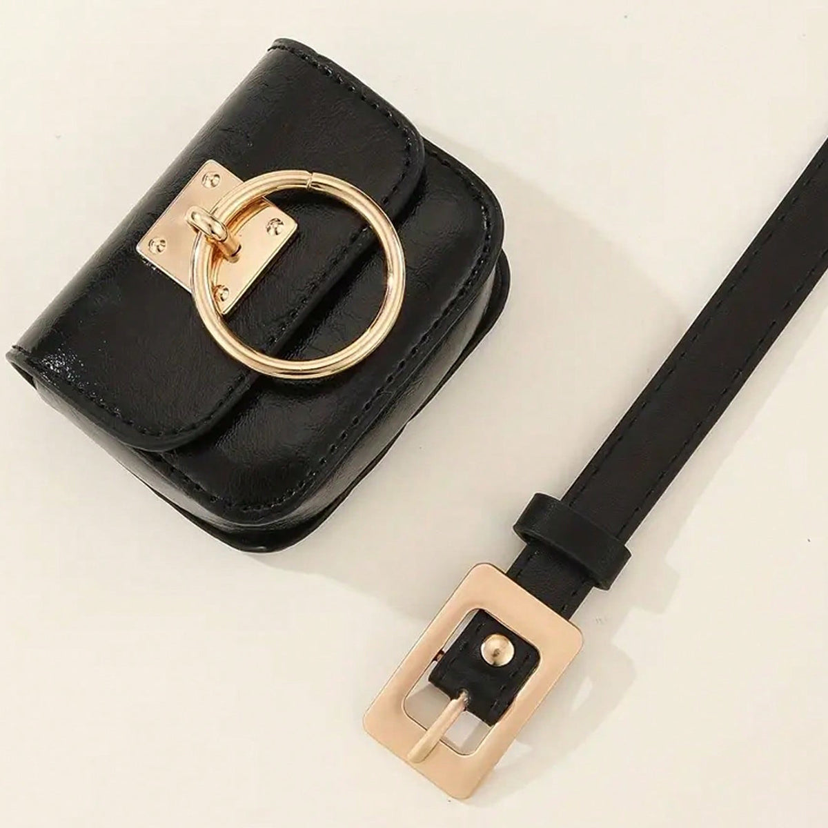 Bauchtasche mit Gold-Details