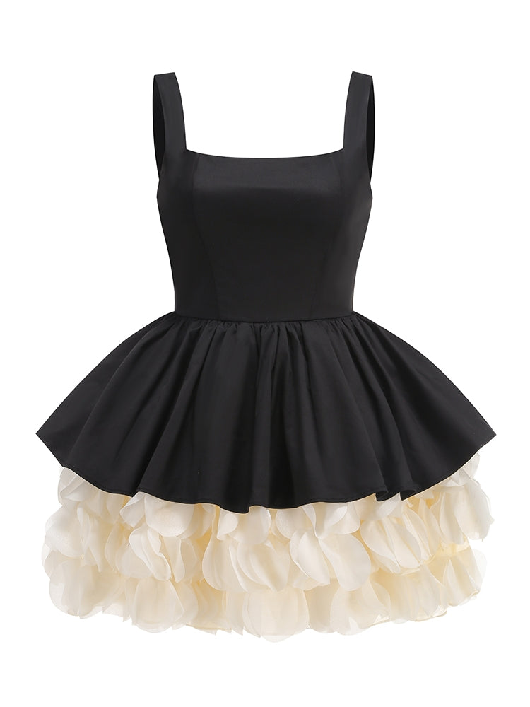 Midnight Ruffles Mini Dress