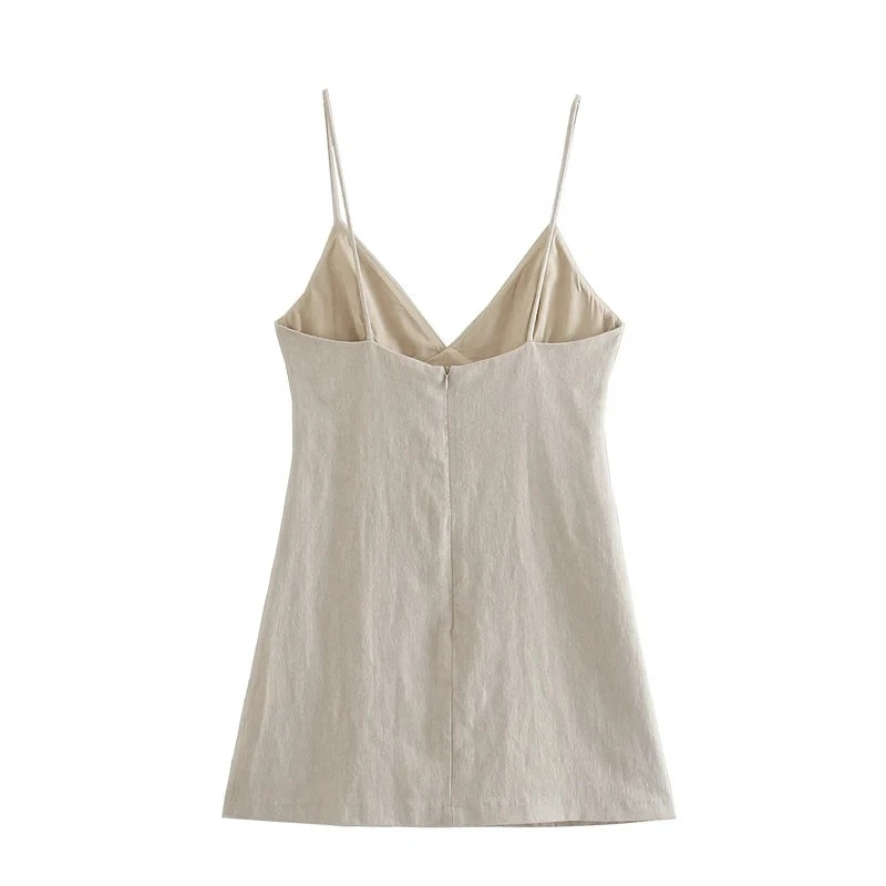 Minikleid mit Blumen-Applikationen