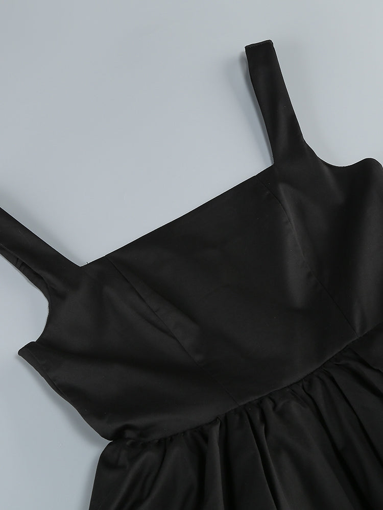 Midnight Ruffles Mini Dress