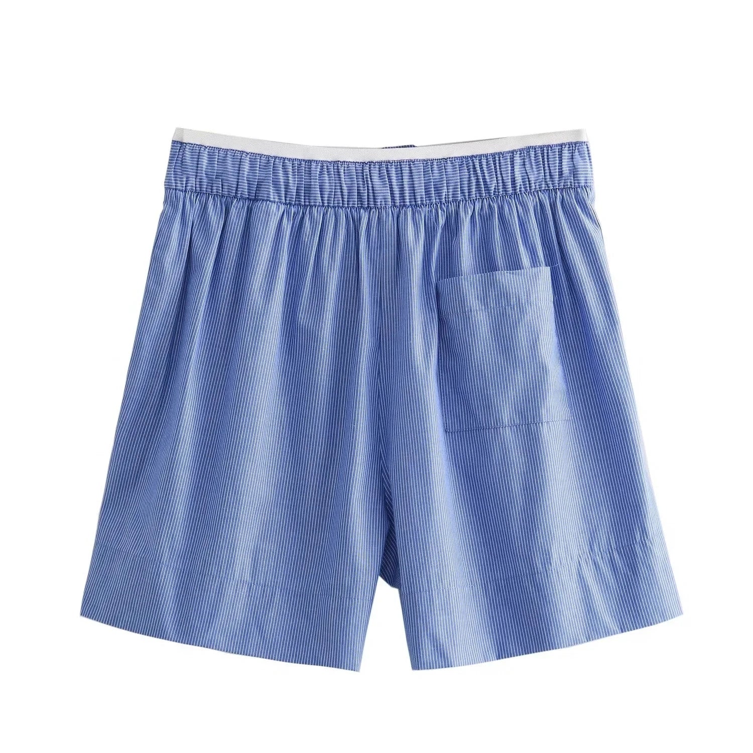 Hemd & Shorts Set in Hellblau