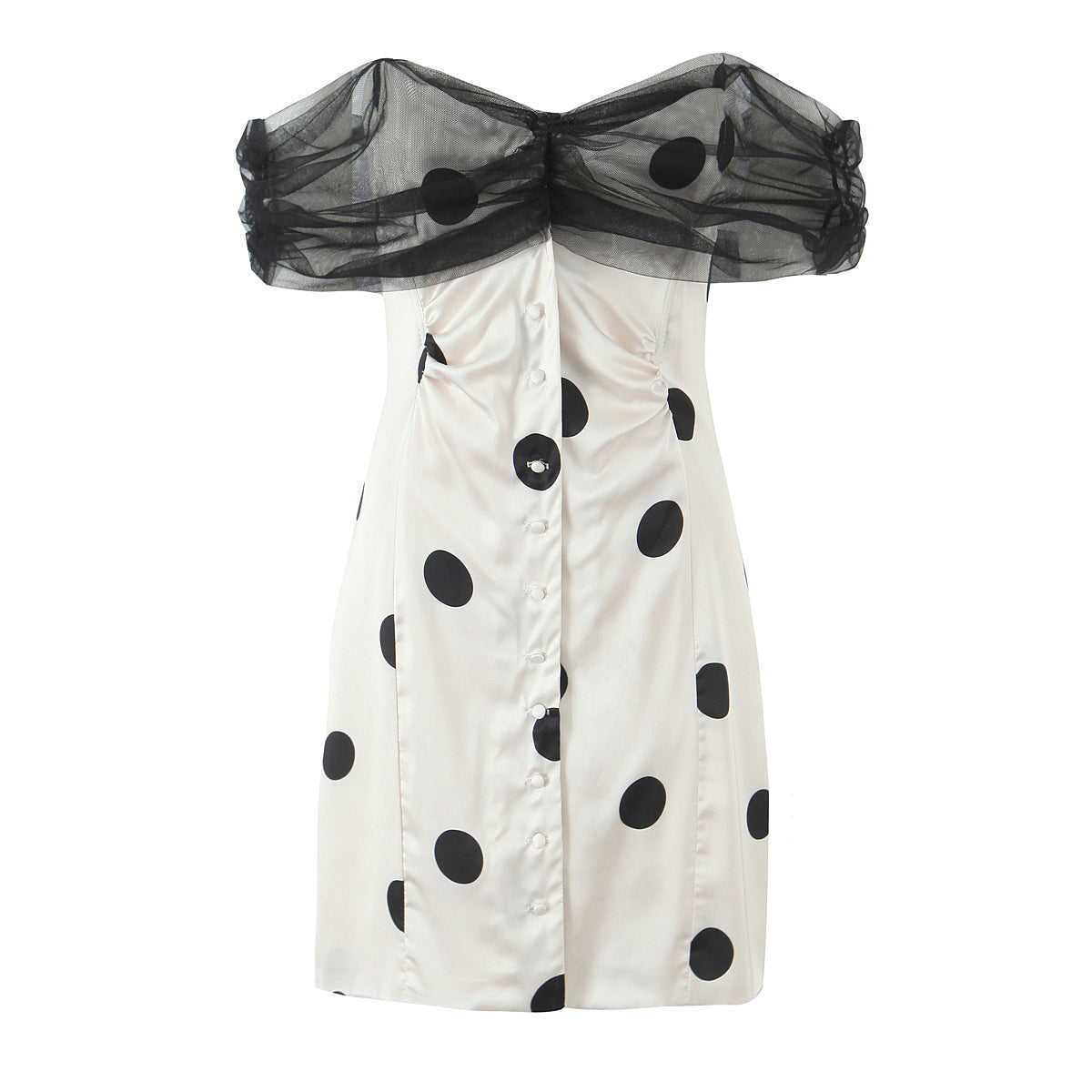 Off-Shoulder Tüll-Detail - Retro Glamou