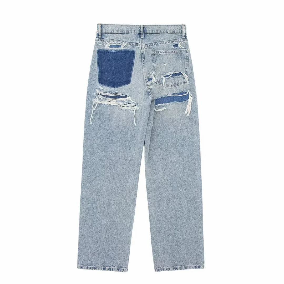 Urban Retro Ripped Denim