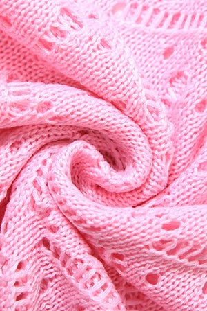 Rosa Häkel Crop Top & Maxi-Rock